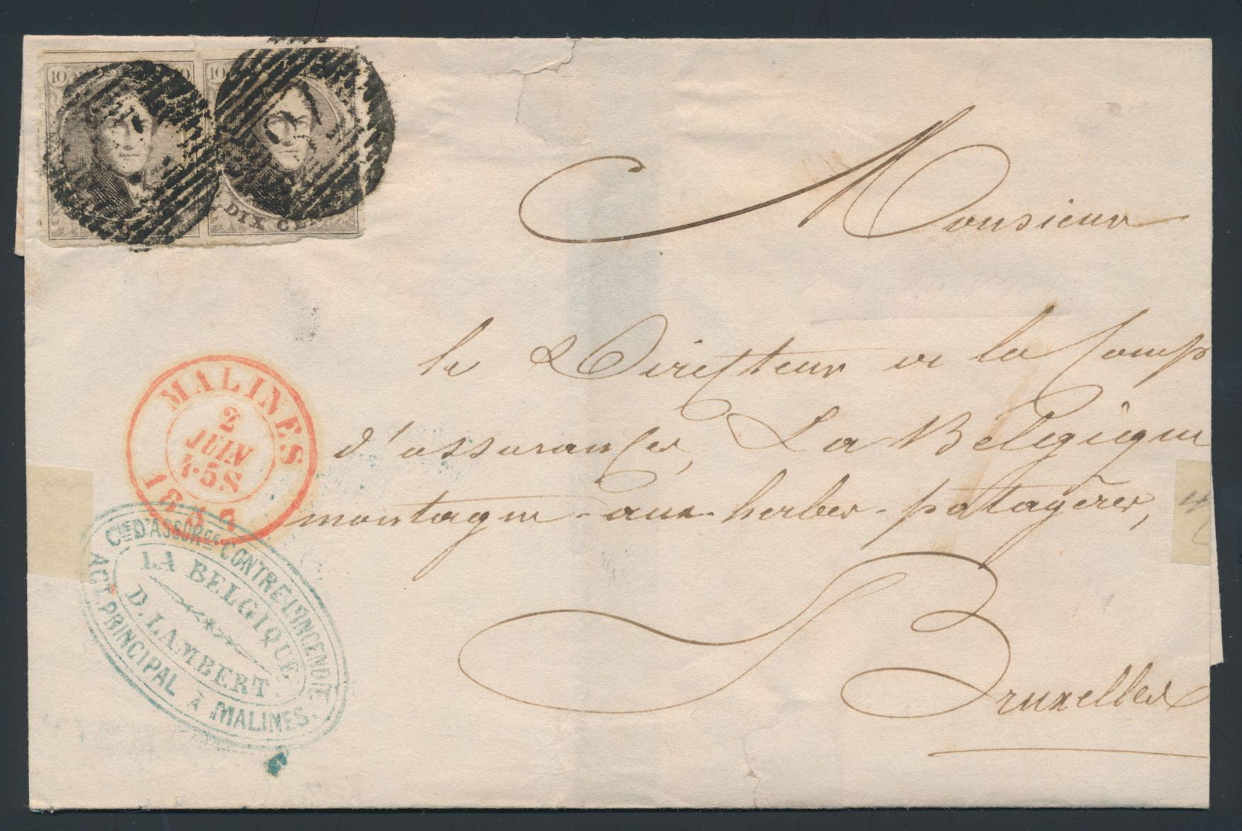 Lot 1048 - Epauletten 20 cent. Plaat II Perceptie -  Van Looy & Van Looy Sale #176 , Special Classic Europe