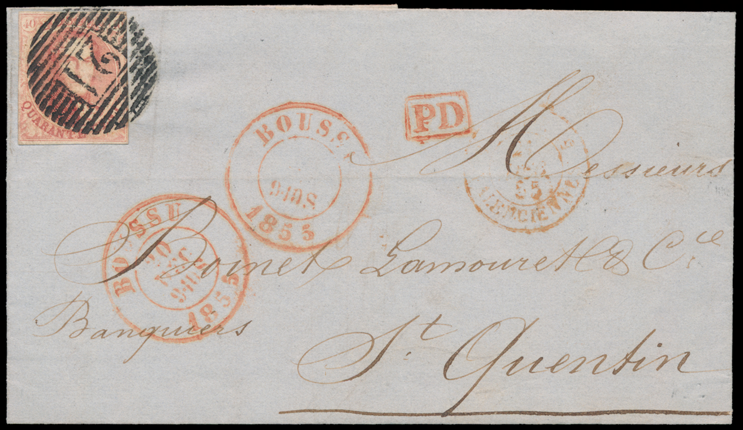 Lot 1192 - Medaillons wmk. in kader 40 cent.  Perceptie -  Van Looy & Van Looy Sale #176 , Special Classic Europe