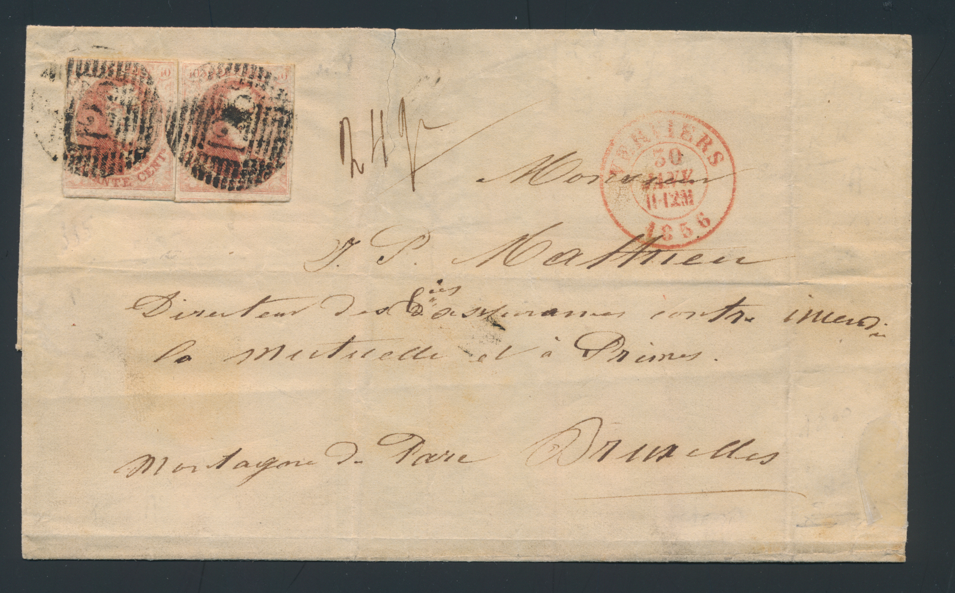 Lot 1195 - Medaillons wmk. in kader 40 cent.  Perceptie -  Van Looy & Van Looy Sale #176 , Special Classic Europe