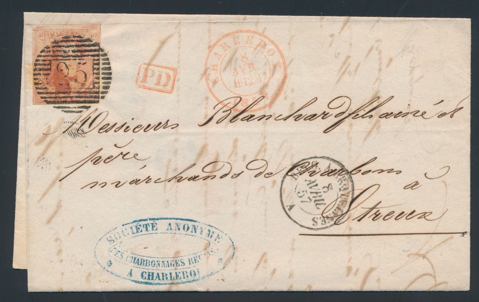 Lot 1196 - Medaillons wmk. in kader 40 cent.  Perceptie -  Van Looy & Van Looy Sale #176 , Special Classic Europe