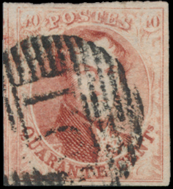 Lot 1197 - Medaillons wmk. in kader 40 cent.  Perceptie -  Van Looy & Van Looy Sale #176 , Special Classic Europe
