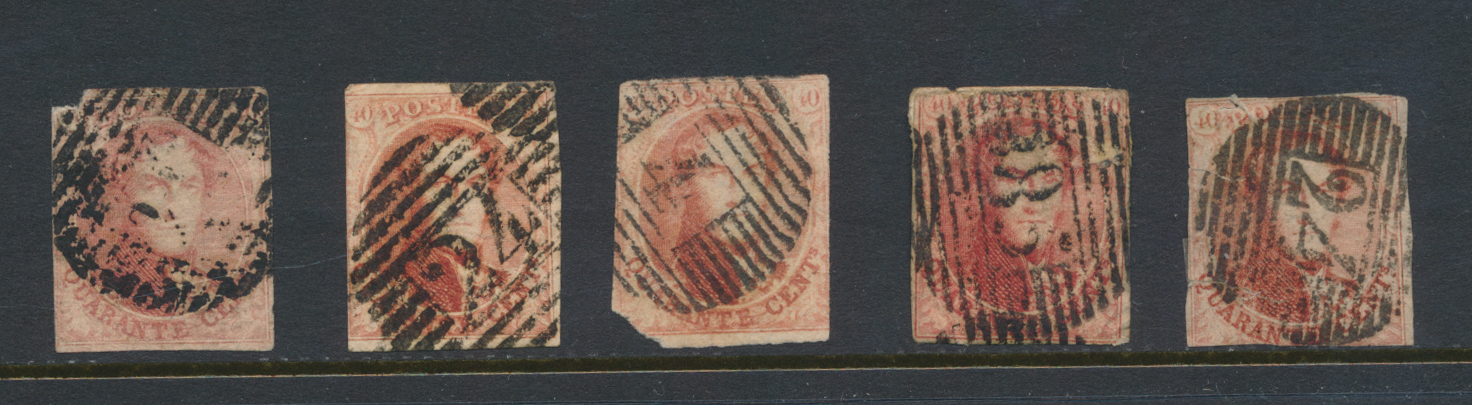 Lot 1199 - Medaillons wmk. in kader 40 cent.  Samenstellingen -  Van Looy & Van Looy Sale #176 , Special Classic Europe